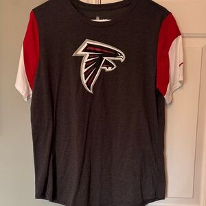 Nike Heather Gray Athletic Logo Tee with White Print